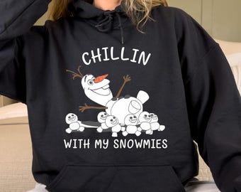 Disney Frozen Olaf Chillin With My Snowmies-hoodie, Disneyland Holiday Vakantie, Disneyworld Frozen Olaf-sweater, Disney winterhoodie
