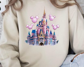 Disney Magical Castle Sweatshirt, Disney Castle Fairytale Sweater, Disneyworld Family Trip, Disneyland Crewneck, Magic Kingdom Hoodie