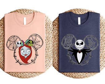 Jack Skellington and Sally Halloween Shirt, Nightmare Halloween Shirt, Jack And Sally Spooky Matching Shirt, Disneyland Halloween Shirt