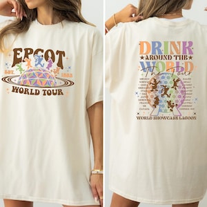 Disney Epcot World Tour Shirt, Drinking Around The World Shirt, Disney Trip Shirt, Disneyworld Shirt, Mickey And Friends Epcot Shirt