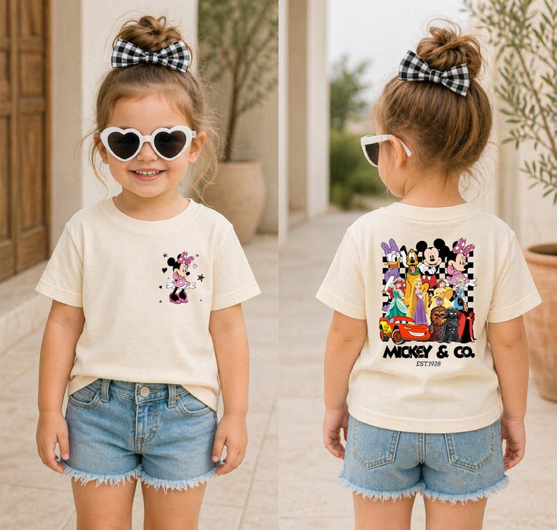Disney All Characters Shirt, Disneyland Kids Shirt Gift, Disney Trip Tee, Disneyworld Youth Toddler T-Shirt, Mickey And Friends Shirt image 3