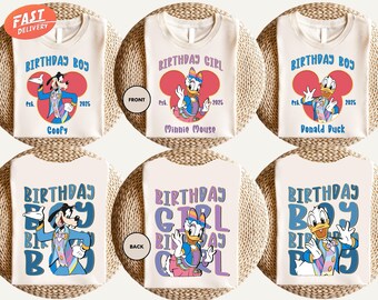Disney Birthday Girl Shirt, Birthday Boy Disney Shirt, Disney Birthday Crew Shirt, Disney Birthday Party Shirts, Mickey And Friends Birthday