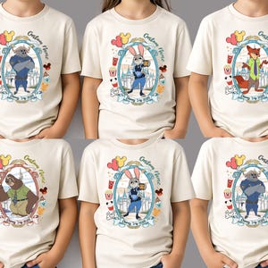 Personalized Name Zootopia 2 Shirt, Disneyland Vacation Shirt, Disneyland Family Matching Tee, Disney Kids Shirt, Nick Judy Bogo Shirt image 1