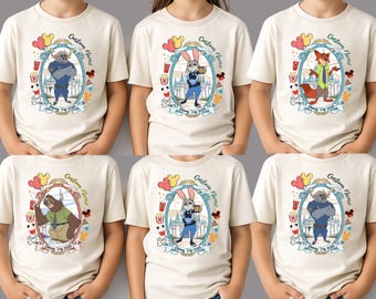 Personalized Name Zootopia 2 Shirt, Disneyland Vacation Shirt, Disneyland Family Matching Tee, Disney Kids Shirt, Nick Judy Bogo Shirt