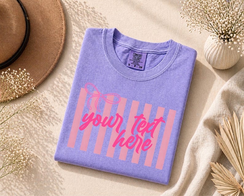 Cute Custom Women Shirt, Your Text Here Shirt, Preppy Stripe Shirt, Personalized Shirt, Gift For Her, Gift For Mom, Mother's Day Gift image 4