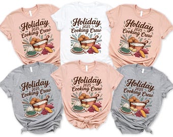 T-shirt « Équipe de cuisine » pour les fêtes de fin d'année 2025, T-shirt assorti pour la famille, T-shirt « Fête de Thanksgiving », T-shirt « Dîner de Thanksgiving », T-shirt « Équipe de pâtisserie »