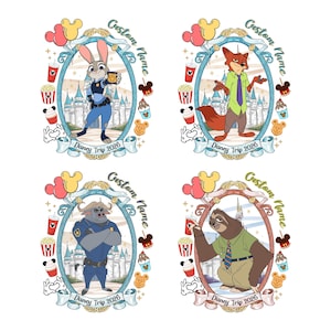 Personalized Name Zootopia 2 Shirt, Disneyland Vacation Shirt, Disneyland Family Matching Tee, Disney Kids Shirt, Nick Judy Bogo Shirt image 4