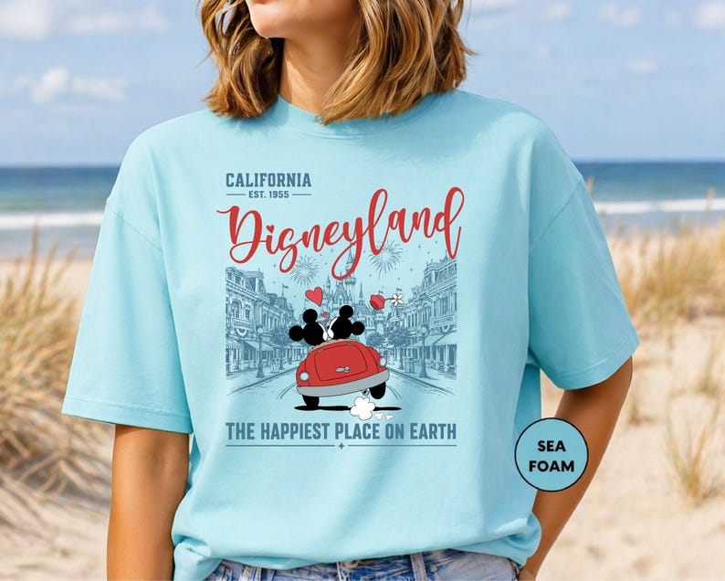 Vintage Disneyland California Shirt, Disneyland Honeymoon Shirt, Disneyworld Tee, Disney Trip Family Shirt, Disney Family Vacation Shirt image 4