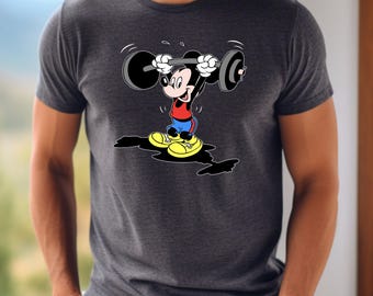 Tough Mickey Mouse Shirt, DeadLift Mickey Shirt, Disney Mens Shirt, Mickey Sport Shirt, Gym Workout Shirt, Fitness Shirt, Disney Dad Shirt