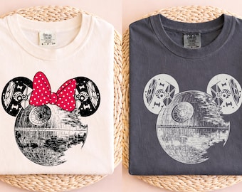 Mickey Death Star, Minnie Death Star Shirt, Disney Star Wars Couple TShirt, Star Wars Family Tee, Disneyland Vacation Shirt, Disneyworld Tee
