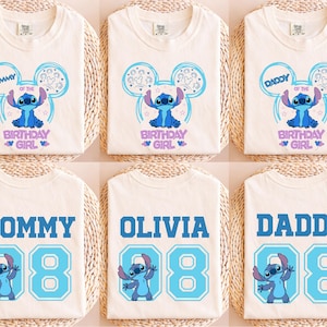 Custom Stitch Birthday Family Shirt, Birthday Girl Shirt, Personalized Birthday Shirt, WDW Family Vacation Tee, Family Birthday Trip Shirt