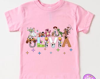 Disney Toy Story Personalized Name Shirt, Toy Story Kids Birthday Shirt, Woody Buzz Jessie Shirt, Disney Name Tee for Kids