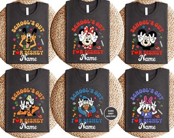 Custom School's Out For Disney Shirt, Mickey and Friends Shirt, Last Day Of School Tee, Disney Summer Shirt, Summer Break Teacher Shirt
