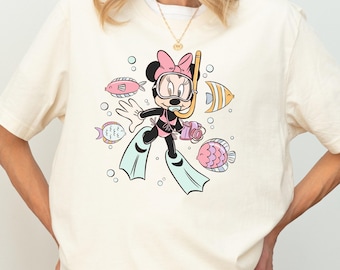 Disney Minnie Mouse Summer Shirt, Minnie Under Sea T-shirt, Disneyland Beach Vacation Tee, Magic Kingdom, Disney Family Trip, Birthday Gift