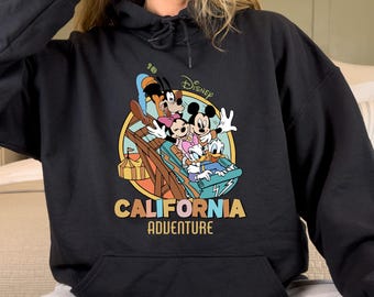 Disneyland California Adventure Hoodie, Disneyland Family Vacation Hoodie, Disney Trip Sweater, Mickey And Friends Sweatshirt