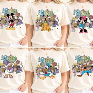 Disney Epcot Shirts, Disney Character Epcot Tee, Mickey Minnie Epcot Shirt, Disney World Vacation Shirt image 1