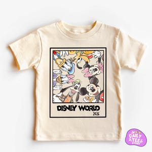 Disney World 2026 Kids Shirt, Mickey Minnie Donald Goofy Daisy Pluto Tee, Disney Family Trip T Shirt for Kids bild 1