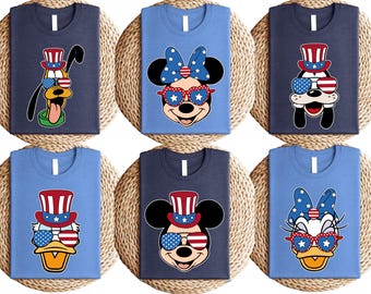 Mickey And Friends 4th Of July Shirt, Disney USA Shirt, Disneyland America Shirt, Disney Patriotic Family Matching Shirt, Memorial Day Shirt