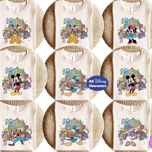 a set of six mickey mouse t - shirts