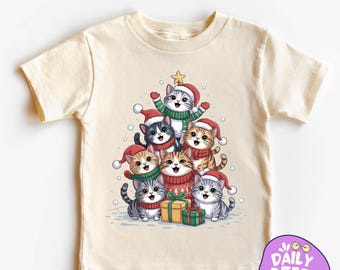 Comfort Colors Meowy Christmas Shirt, Christmas Cat Shirt, Merry Christmas, Cat Lover Shirt, Christmas Gift, Christmas Gift For Cat Mom