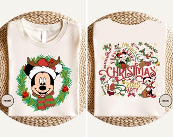 Chemise de fête très joyeux Noël 2025 de Mickey, chemise de Noël Disney, chemise de vacances de Noël, chemise de voyage de vacances Disney, WDW Noël