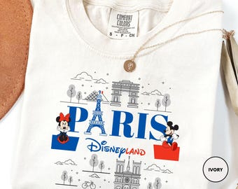 Comfort Colors Disneyland Paris Shirt, Mickey Minnie Eiffel Tower Shirt, Disney Vacation Shirt, Family Matching Paris Shirt, Disney Trip Tee