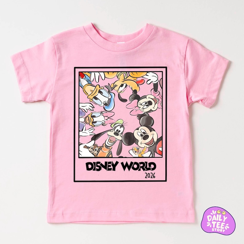 Disney World 2026 Kids Shirt, Mickey Minnie Donald Goofy Daisy Pluto Tee, Disney Family Trip T Shirt for Kids bild 2