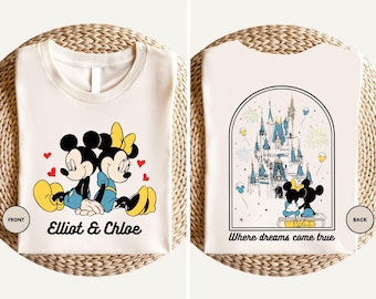 Custom Disney Couple Shirt, Mickey Minnie Matching Shirt, Where Dreams Come True Shirt, Magic Kingdom Shirt, Custom Disney Honeymoon Shirt