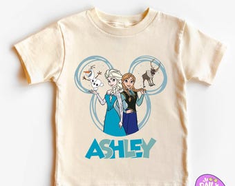 Disney Frozen Birthday Shirt, Elsa Anna Olaf Sven Kids Shirt, Personalized Name Frozen Tee, Disney Family Trip Shirt, Custom Kids T Shirt