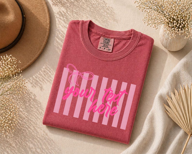 Cute Custom Women Shirt, Your Text Here Shirt, Preppy Stripe Shirt, Personalized Shirt, Gift For Her, Gift For Mom, Mother's Day Gift image 2