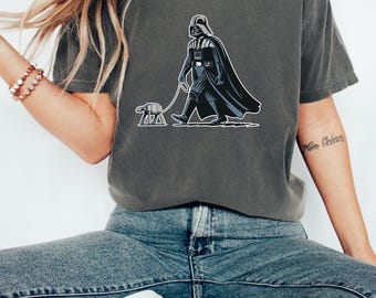 Camiseta gráfica de Star Wars Darth Vader AT-AT Walker con colores cómodos, camiseta Galaxy's Edge, camiseta Disney Galaxy War, camiseta con meme de Darth Vader