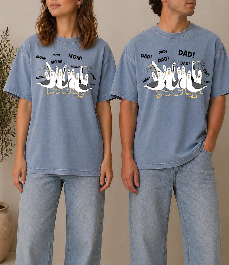 Disney Mom Dad Matching Shirt, Disneyland Wife Husband Couple Tees, Disney Seagulls Shirt, Disneyworld T-Shirt, Disney Family Gift Shirt image 4