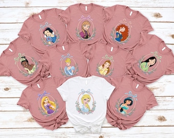 Disney Princess Squad Shirt, Cartoon Princess Shirt, Magic Kingdom Shirt, Disneyland Birthday Trip Shirt, Cute Coquette Princess Shirt