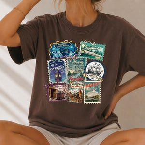 Vintage Disneyworld Stamp Shirt, Retro Disneyland Trip Tee, Disney Vacation Shirt, Disney Theme Park Shirt, Disney Family Gift, WDW Shirt image 3