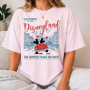 Vintage Disneyland California Shirt, Disneyland Honeymoon Shirt, Disneyworld Tee, Disney Trip Family Shirt, Disney Family Vacation Shirt image 2