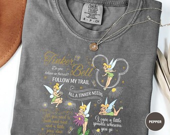 Comfort Colors Disney Tinker Bell Shirt, Disneyworld Shirt, Fairy Magical Shirt, Tinkerbell Neverland Shirt, Disneyland Princess Tinker Bell
