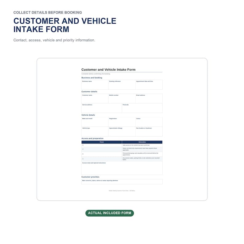 Backpack Temptale Mobile Valeting Forms Pack: Vehicle Inspection, Intake, Checklist and ...