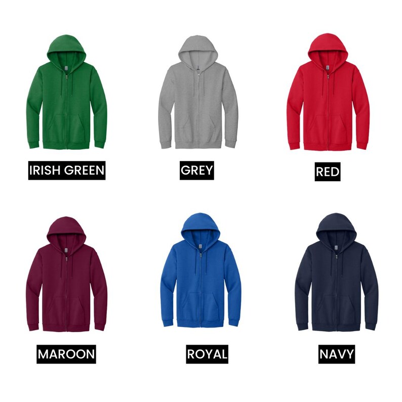 thumbnail image 2 of Personalised Custom Printed Full Zip Hoodie For Unisex Adults - Your Logo Or Text - Uneek Workwear 2 of 4