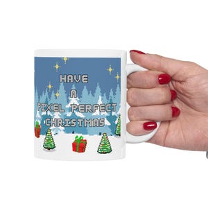 Have a Pixel Perfect Christmas Mug - Funny Holiday Coffee Cup for Designers, UX/UI, Front-End Developers & Tech Workers