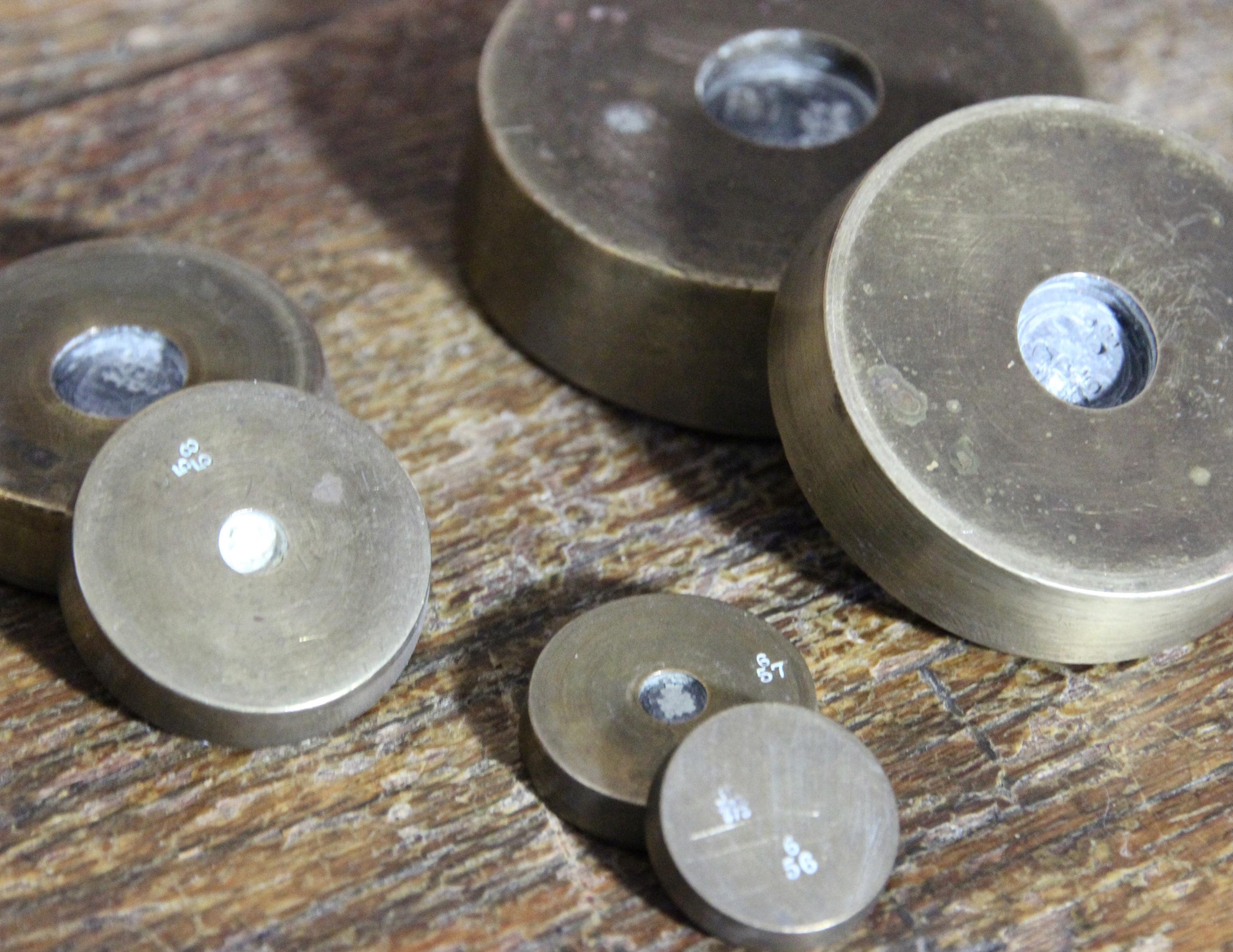 Set of 6 Stackable Vintage AVERY Brass Apothecary Weights From 1/2 ...