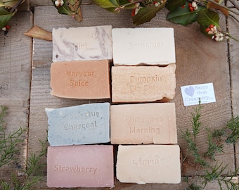 8 Bars Goat Milk Soap Assorted Cheap   Handmade in the USA At Happy Goat Creamery LLC 3 ounce bars