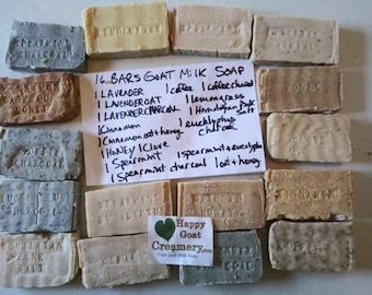 16 Bars Goat Milk Soap Bundle: Lavender, Honey, Spearmint & More, Using Essential oils, goat milk, and natural ingredients