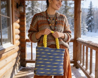 Crochet Shoulder Bag | Handmade Boho Upcycled Bag