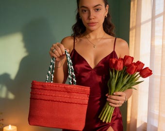 Crochet Tote Bag | Handmade Boho Shoulder Bag