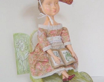 OOAK Art Doll Girl. Art Doll Country Style. Art Doll It was Summer. Soft Sculpture. Textile Art Doll. Art Doll OOAK. Boho Boudoir Art Doll.