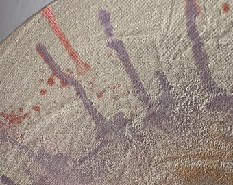 Ronde muurkunst van 12 inch | Expressieve energie stroomt | Kleurrijke kunst | Uniek | De Rounds-serie | JAGCreativeStudio