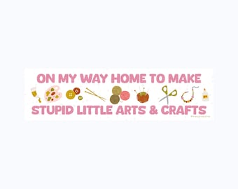 Arts & Crafts 11 x 3 Bumper Sticker or Magnet