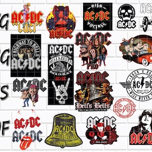 ACDC svg, rockband svg, musik PNG, rockband svg, 90-talsrock svg, musikälskare present