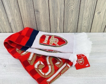 Arsenal London Soccer Football Team Puma Double Side Scarf  Team Colors New