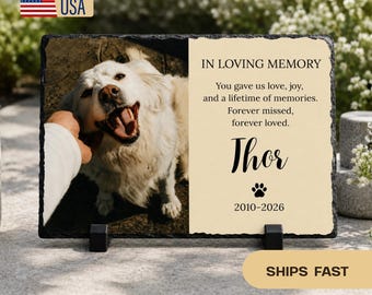Personalized Dog Memorial Plaque,Custom Pet Loss Gift,In Loving Memory Dog Photo Plaque,Pet Remembrance Gift, Pet Memorial,Cat Memorial Gift